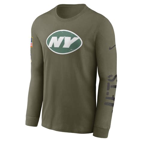 Mens New York Jets Nike Olive 2022 Salute To Service Long Sleeve T Shirt