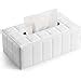 Kingfom Imitation Suede Pu Leather Tissue Box Holder Rectangular