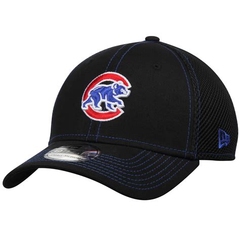 New Era Chicago Cubs Black Neo 39thirty Flex Hat