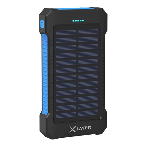 Xlayer Plus Solar Mah Powerbank Black Techinn