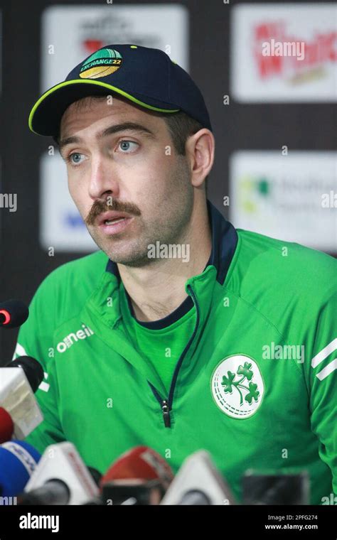 Ireland Captain Andrew Balbirnie Addressing A Pre Match Press