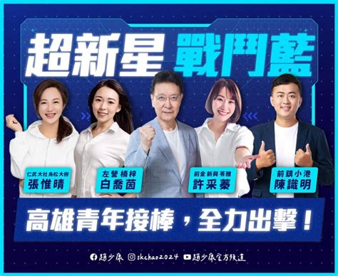 4年輕選將組成高雄戰鬥藍 目標：下架胡作非為民進黨 中華日報 Line Today