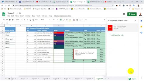 Tugas Sagusanov Sheet Menerapkan Vlookup Youtube