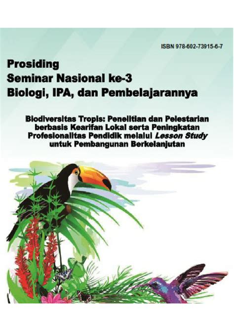 Pdf Seminar Nasional Biologi Ipa Dan Pembelajarannya