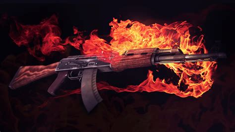 AK47 with Fire wallpaper created by ryan_scruff | | CSGOWallpapers.com