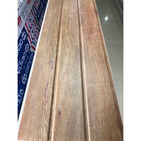 Jual Plafon Pvc Motif Serat Kayu Coklat Muda Alfafon Nf Shopee