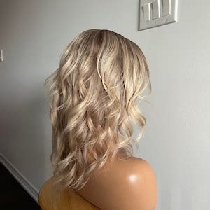 100 Virgin Human Hair Ashy Blonde With Lowlights Balayage Glueless HD Lace Front Wig Ready To