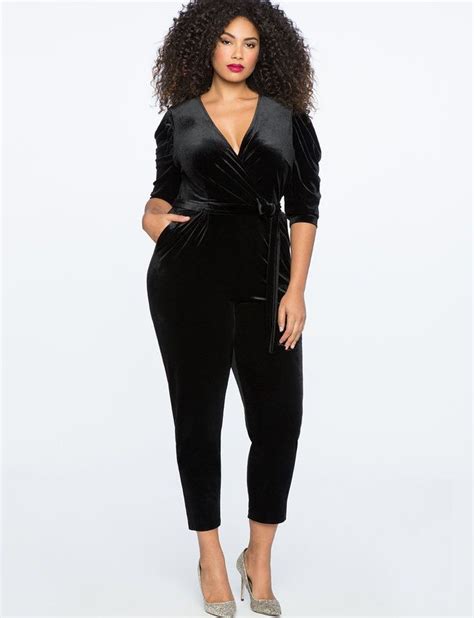 Velvet Pleated Jumpsuit Women S Plus Size Dresses Eloquii Size