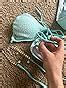 Amazon MakeMeChic Women S Halter Tie Side Triangle Bikini Set Chain 2 Piece Bikini Swimsuit