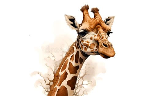 Realistic Giraffe Head Stock Illustrations Realistic Giraffe Head