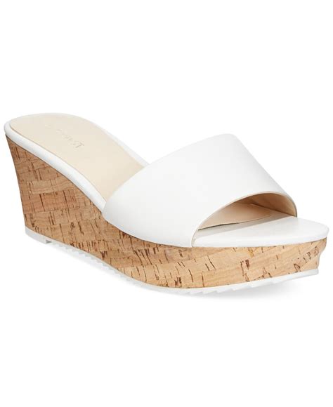 Lyst - Nine West Confetty Platform Slide Sandals in White