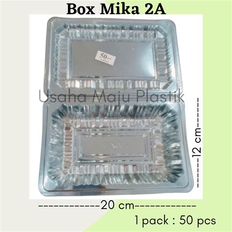 Jual Pcs Plastik Mika Kue Ukuran A X Mika Kotak Makanan Box