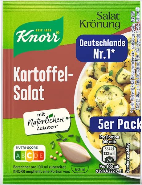 Knorr Salatkrönung Kartoffelsalat 5er Pack Ergibt 600 Ml Galaxus