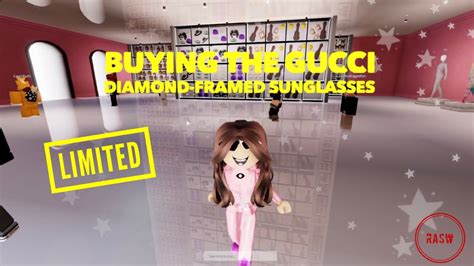 Getting The Limited Edition Gucci Diamond Framed Sunglasses In Gucci Garden S In Roblox Event