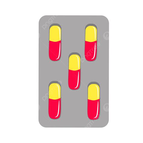 Capsules Clipart Vector Illustration Of Capsule Medicine Strip