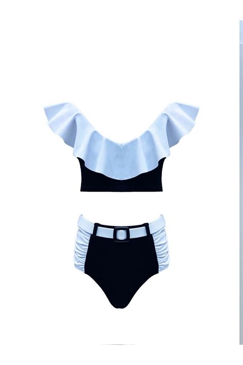 LOOK ME Volanlı Kemerli Toka Detaylı Büzgülü uv Kız Çocuk Bikini Takımı By Nessi Byrd Fiyatı