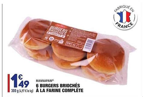 Promo Burgers Brioch S La Farine Compl Te Mannapain Chez Aldi