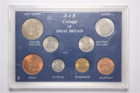 Coinage Of Great Britain 1966 8 Coin Set Elizabeth Ii Pre Decimal Imperial Numismatics