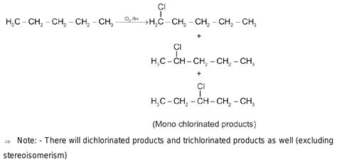 23 How Many Products Will Be Formed When N Pentane Is Treated With Cl2