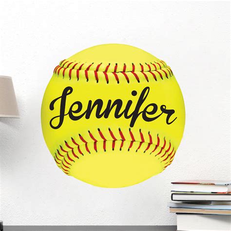 Softball Wall Mural Decal Girls Sports Wallpaper Girls Room