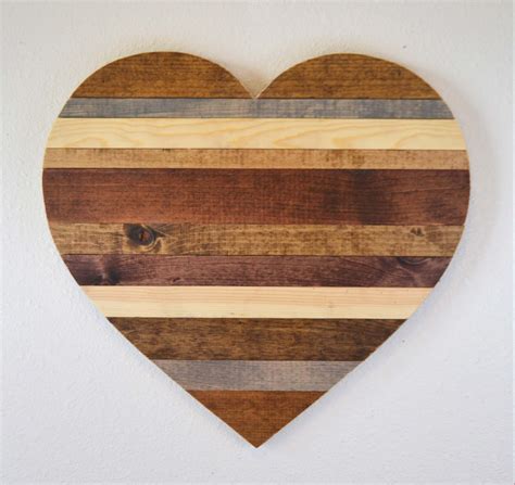 Rustic Wooden Heart Rustic Home Decor Rustic by MintageDesigns