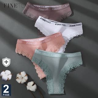 Finetoo P S Set Calcinha De Algod O Das Mulheres Meninas Carta Tangas Brasileira Sexy Lingerie