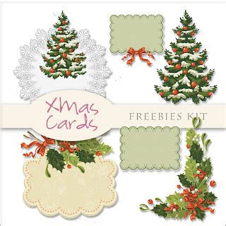 Scrap Dot Freebies Xmas Cards Kit