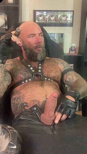 Masculine Jason Jason Collins Cigar Smoking In Leather Gay BDSM