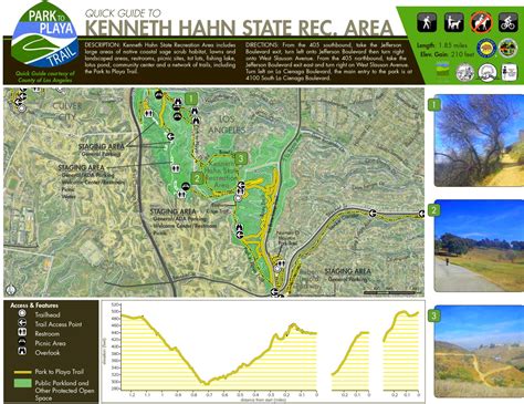 Kenneth Hahn State Recreation Area Map Los Angeles