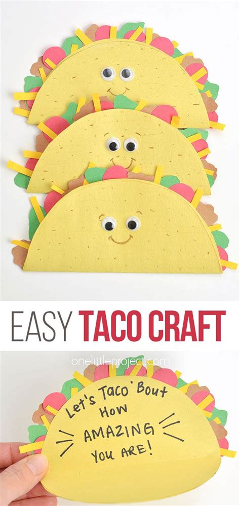 Taco Craft | Taco crafts, Crafts for kids, Prek crafts