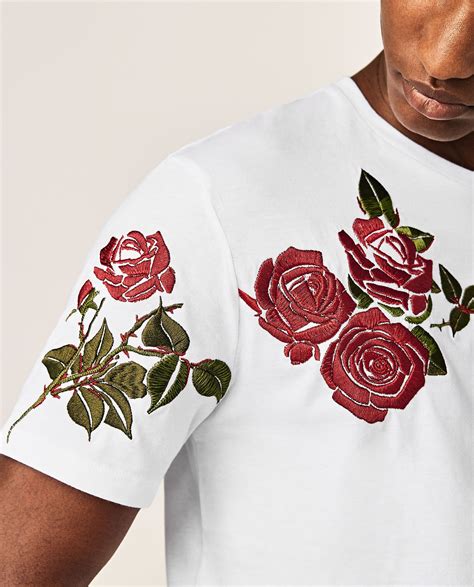 Embroidered Roses T Shirt Available In More Colours With Images