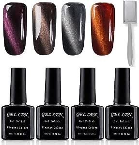 Gellen Cat Eye Gel Nail Polish Manicure Nail Art Set 4 Colours 10ml