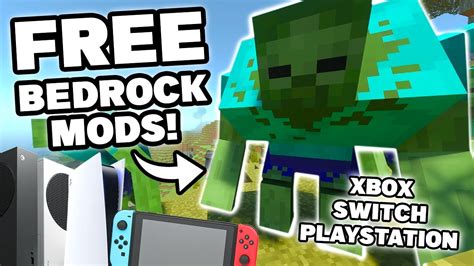 How To Get FREE Bedrock Mods On Playstation Xbox Switch Minecraft