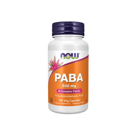 NOW Foods PABA 500mg - Net Pharmacy