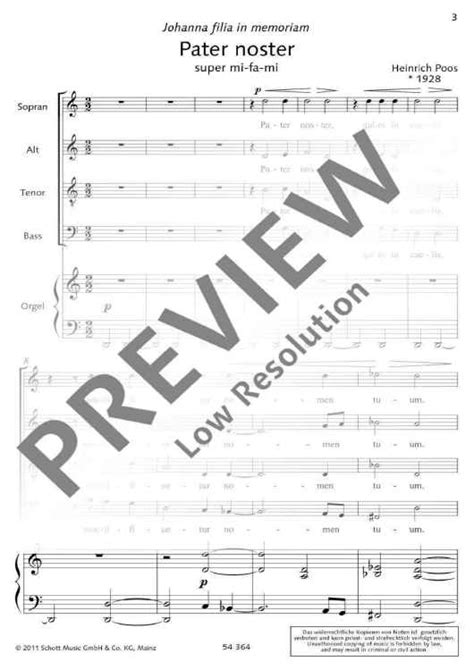 Pater Noster Score Sheet Music For Mixed Choir Satb Organ Ad