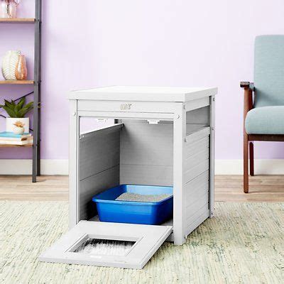 New Age Pet EcoFLEX Litter Loo End Table Antique White Standard