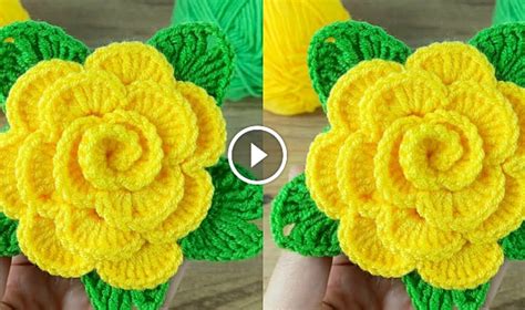 Very Easy Crochet Rose Motif Making For Beginners Knitting Cookwoz