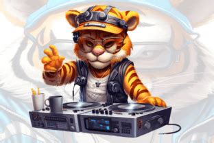 A Tiger DJ Clip Art Bundle Graphic By Andreas Stumpf Designs Creative