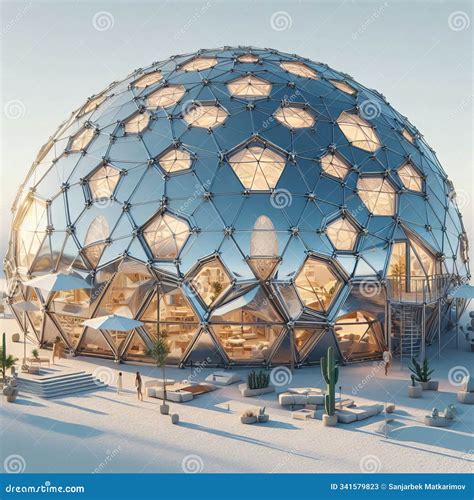 Desert Dome Habitat a Geodesic Dome Designed To Withstand Harsh Stock