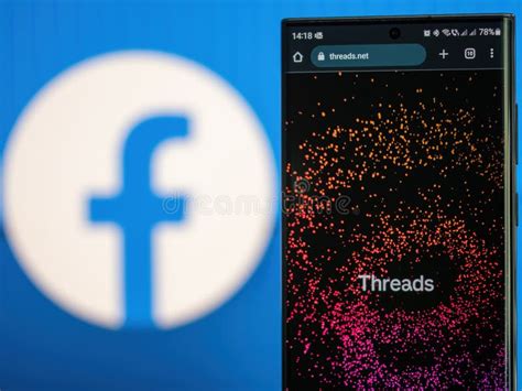 Threads App Logo Seen On Screen The New Application By Meta Platforms