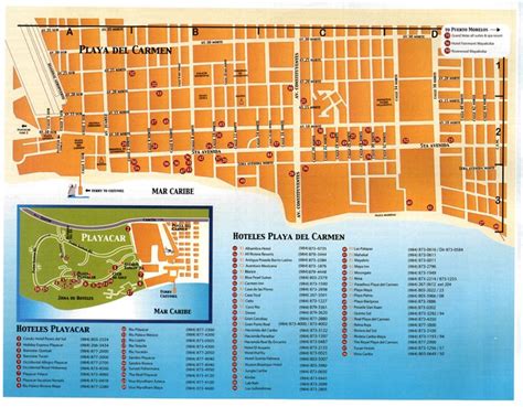 Map Of Playa Del Carmen And Popular Resorts In The Area This Will Be