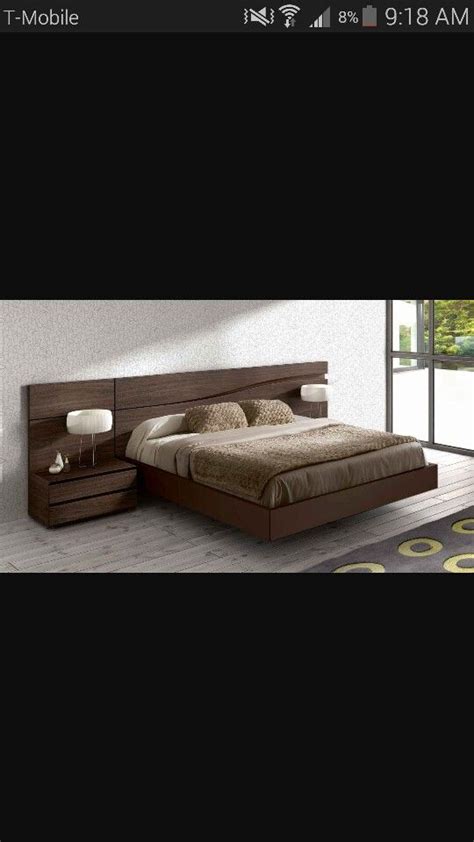 Floating Bed With Built In Headboard And Bedside Tables Bed Headboard