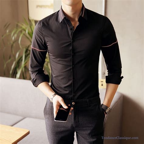 Chemise Col Club Homme Chemise Demi Manche Homme Soldes