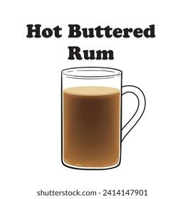 Poster Hot Buttered Rum Made Without Stock Vector Royalty Free Shutterstock
