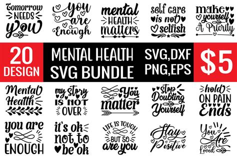 Mental Health Svg Bundle By Design Svg Thehungryjpeg