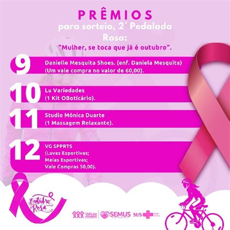 Convite Pedala Rosa Encerramento Campanha Outubro Rosa