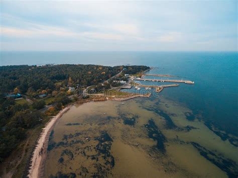 Top Aerial View of the Harbour Stock Photo - Image of beach, blue ...