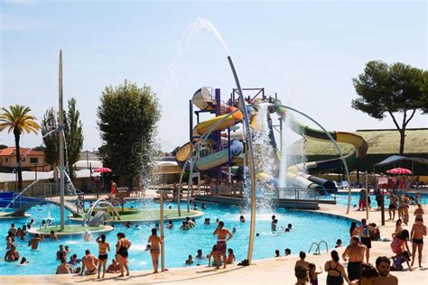 Attractions At Illa Fantasia Water Park BARCELONA SPAIN AUGUST 30