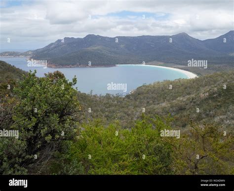 Wineglass Bay View Freycinet National Park Stock Photo Alamy