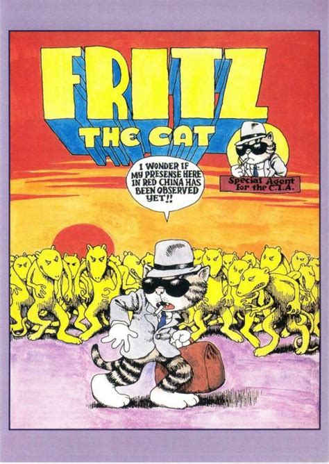 Postcard Of R Crumb Fritz The Cat Comic Book Cover 2 Cia Agent In